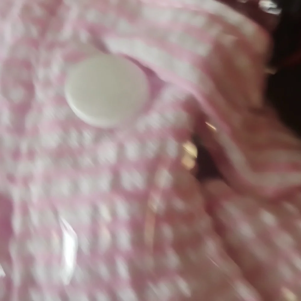 Dog Dress Pink & White Striped Tulle Button Snap Size Xsmall